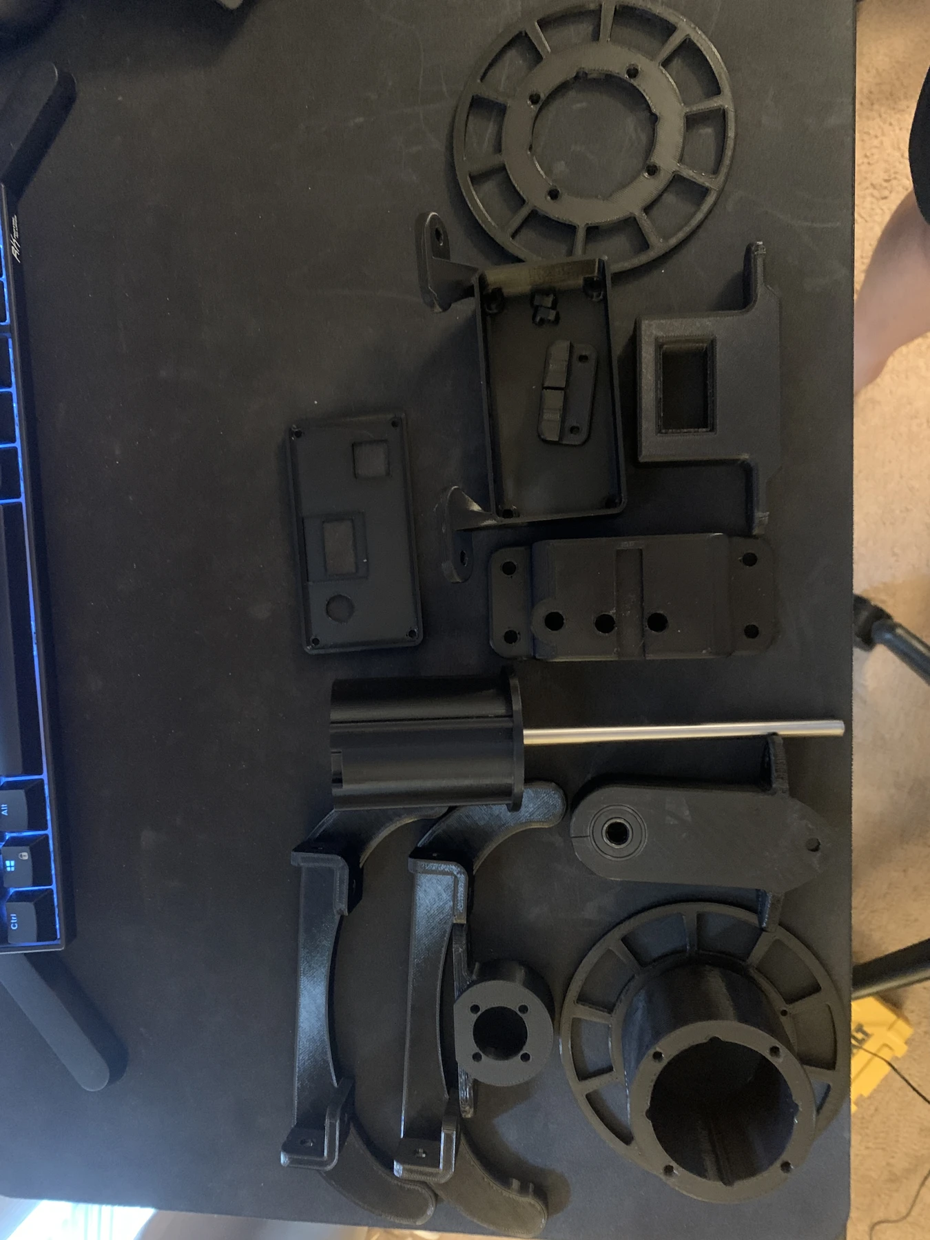 3D-printed mechanical parts for the filament machine